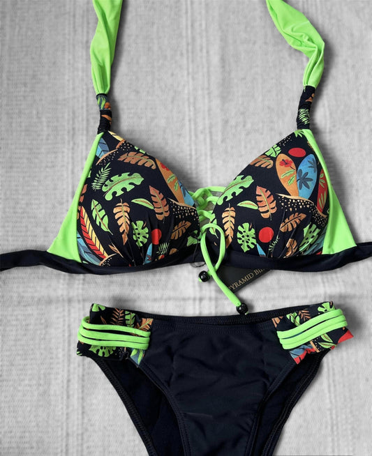 Capri bikini - zöld szörfös